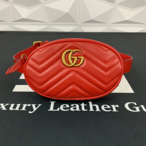 Gucci Red Marmont Belt Bag