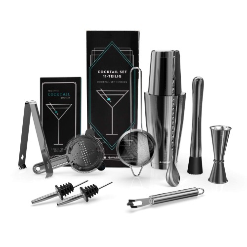 Navaris Kit Cocktail Shaker Professional - Set Completo 11 pz.
