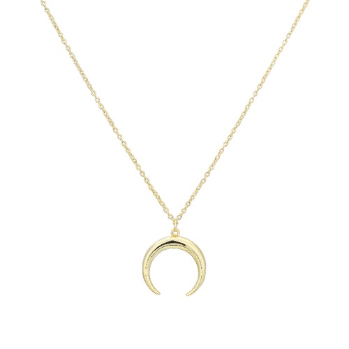 Moon Necklace for Women Gold Necklaces for Women - 18K Gold - Crescent Moon Necklace - Half Moon Necklace - Double Horn Necklace - Gold Crescent Necklace - Dainty Necklace - Gold