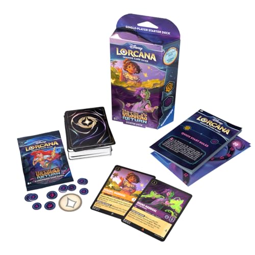 Ravensburger Disney Lorcana TCG: Ursula's Return Starter Deck - Amber & Amethyst for Ages 8 and Up