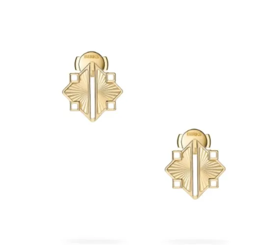 Birks Muse® Guilloché Yellow Gold Earrings, Small