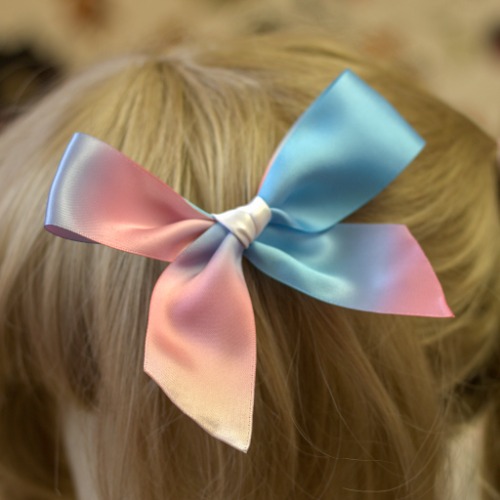 Pride Ribbon Hair Bow! - Trans
