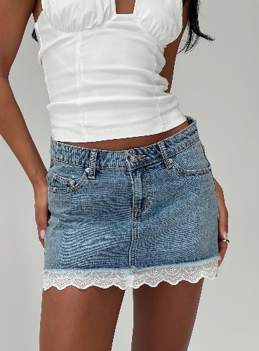 Miyuki Denim Mini Skirt Mid Wash | US 8 / Mid Wash