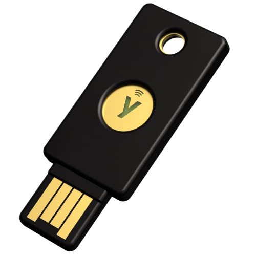 Yubico - YubiKey 5 NFC - Two-factor authentication USB and NFC security key, fits USB-A ports and works with NFC supported mobile devices - YubiKey 5 NFC