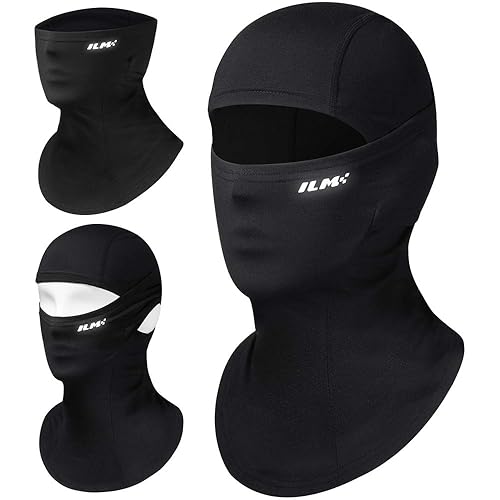 ILM Motorcycle Balaclava Face Mask for Ski Model FM01 - One Size - Adult Black