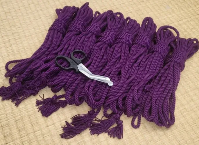 Shibari Rope. Bamboo ‘Galaxy Purple’. 8 meter (26ft) Vegan-friendly handmade bondage rope.