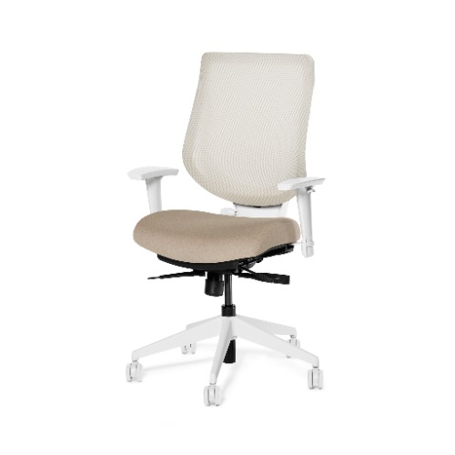 YouToo Ergonomic Chair | Ash / Cream – Sand / Seat slider + Back height adjustment