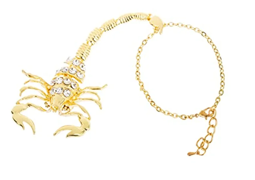JOTW Scorpion Adjustable Finger Ring and Slave Hand Chain Bracelet One Size Fits All (F-265)