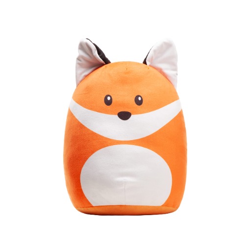 Kids Snuggly Fun Fox Plushie Hugger, Soft Stuffed Animal Cuddle Pillow Pet, Orange Plushy for Boys and Girls 3+