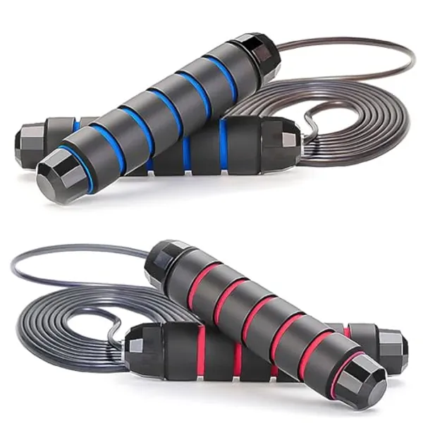 Two pack Jump Rope Skipping Rope for Rope Skipping, Speed Jump Rope for Exercise Jump Rope for Fitness for Kids and Adults