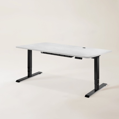 Nimble Standing Desk - M (59" × 29") / Oak White - Black