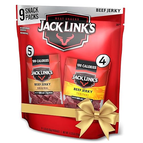 Jack Links Premium 110 Calorie Snack Beef Jerky Variety Pack, 11.25 Ounce - Teriyaki - 35.44 g (Pack of 9)
