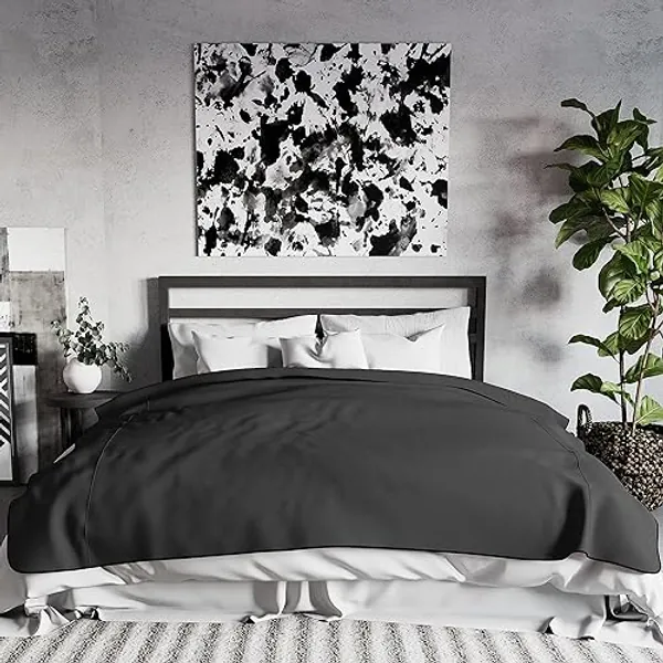 Liberator Lush Throw Moisture-Resistant Blanket, King Size, Black - Black