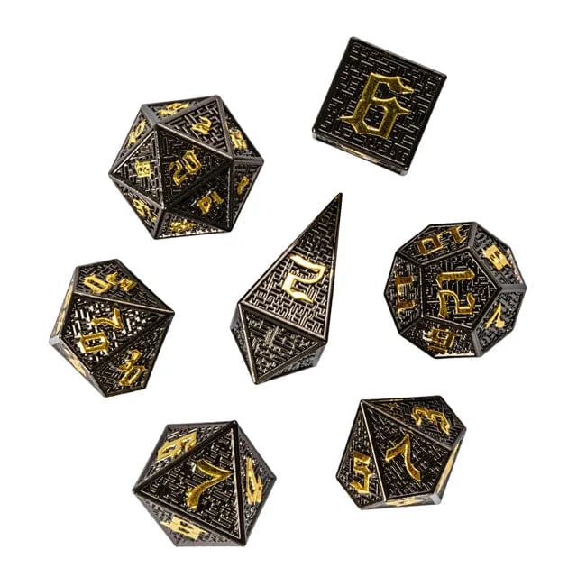 Black metal maze - D&D dice set | Default Title