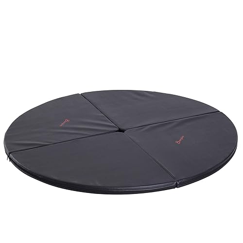 Soozier Pole Dance Mat, 2"T x 5'W Folding Pole Crash Mat for Home, Lightweight and Foldable - Black