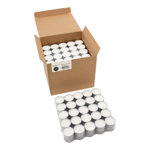 Long Burning Tea Light Candles,  6 to 7 Hour Extended Burn Time, White, Unscented, Bulk 200-Pack | Default Title