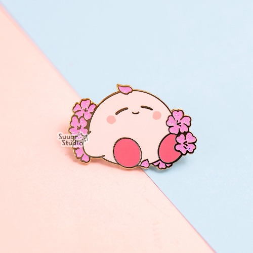 Sakura Poyo Hard Enamel Pin - [A Grade] / Simple Rubber Back