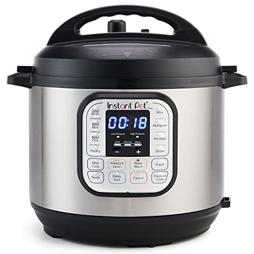 Instant Pot Duo 7-in-1 Electric Pressure Cooker, Slow Cooker, Rice Cooker, Steamer, Saute, Yogurt Maker, Warmer & Sterilizer, Includes Free App with over 1900 Recipes, Stainless Steel, 3 Quart - 3Qt