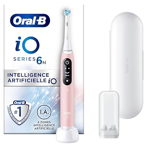 Oral-B iO Series 6N Brosse à Dents Électrique, Rose, Étui De Voyage - Rose
