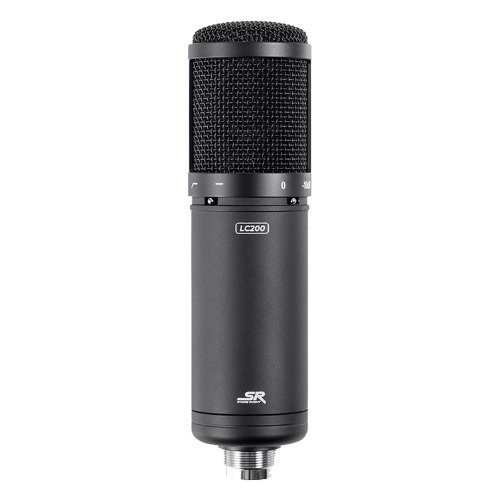 Stage Right by Monoprice LC200 Large 34mm Diaphragm Multi-Pattern Studio Condenser Microphone with Pad/Filter and Shock Mount