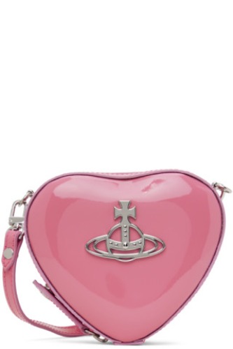 Vivienne Westwood - Pink Mini Louise Heart Crossbody Bag