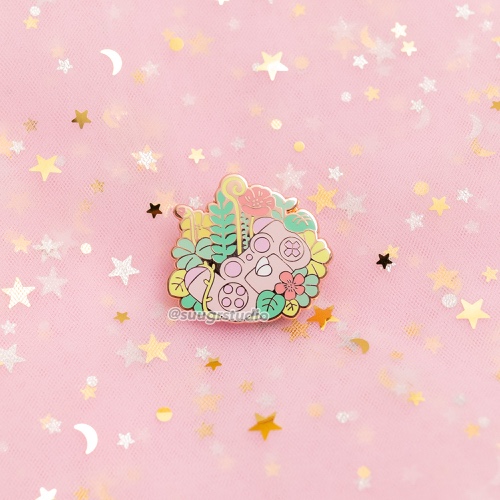 Nature's Joy "Controller" Hard Enamel Pins - Pink / [B Grade] / Locking Clasp