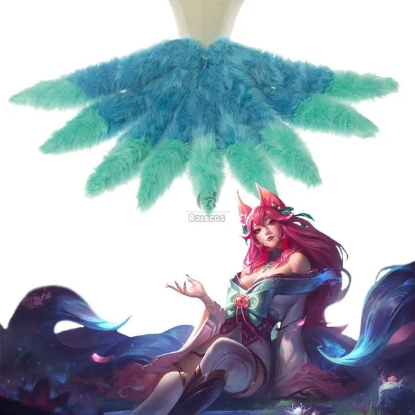 Buy LOL Spirit Blossom Ahri Gradient Tail Cosplay For Sale - RoleCosplay.com
