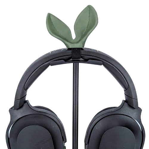 BeamTeam3D Sprout for Headphones - Adorable Plant Headphone Attachment with Self Fastener - Kawaii Sprout for Gamers and Streamers (Olive) - Olive