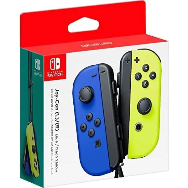 Controller Nintendo Switch Set da 2 Joystick, Giallo Neon/Blu