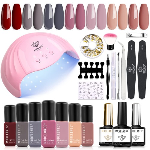 Gel Nail Polish Kit with U V Light