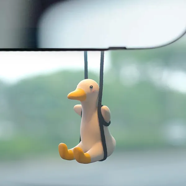 Cute Swinging Duck for Rearview Mirror