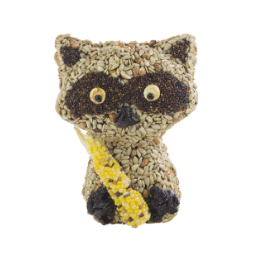 "Snaccoon" Rascal the Raccoon Seed Cylinder Wild Birds Unlimited