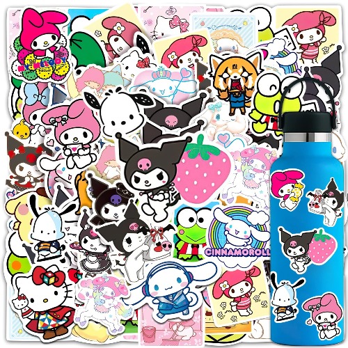 100Pcs Cute Kawaii Stickers for Suitcase Skateboard Trunk Laptop Computer Water Bottles Car Teens Boys Girls Decal Waterproof Sticker. - 