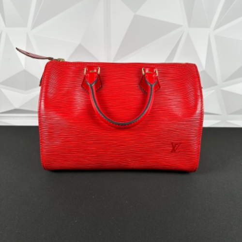 Louis Vuitton Red Epi Speedy 25 (VI1914)