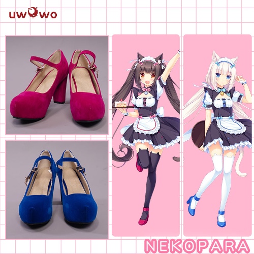 UWOWO Game NEKOPARA Chocola and Vanilla Cosplay Shoes - Pink(Chocola) / 37