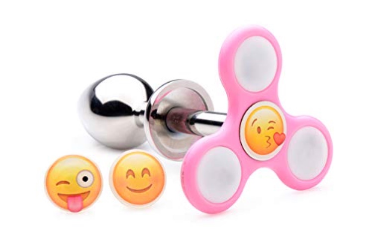 Lynx Light Up Fidget Spinner Butt Plug with Emojis