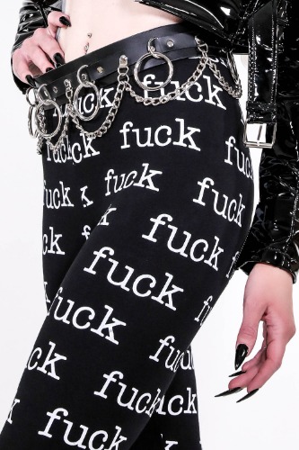 FUCK Print Leggings 