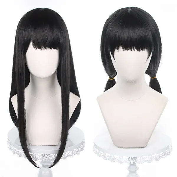 Uwowo Mange Anime Cosplay Cosplay Wig Mitaka Asa Wig Long Black Hair