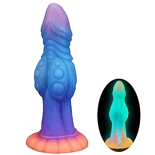 8.4in Monster Dildo Knot Huge Dildo, Luminous Sex Toy Suction Cup Dildo, Big Strap On Dildo Fantasy Toy, Giant Silicone Dildo G Spot Dragon Dildo, Alien Dildo Anal Dildo Adult Sex Toy for Women Men - Ellen