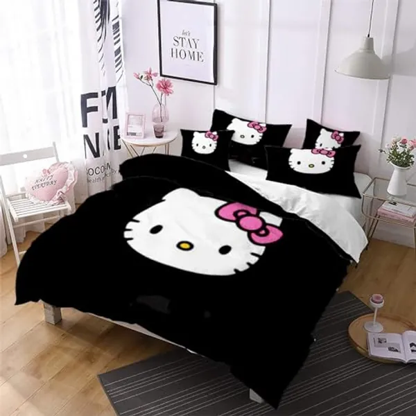 Amacigana 3D Bettbezug-Set Mädchenbettwäsche 100% Mikrofaser,Bettwäsche für Kinder 1 Bettbezug 220x240 cm und 2 Kissenbezüge 80x80 cm