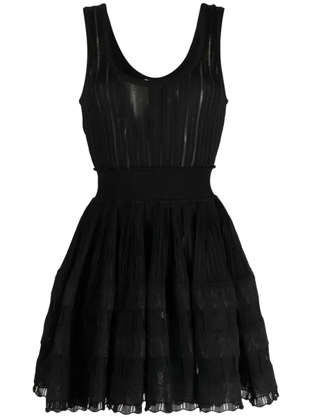 sleeveless knitted skater dress
