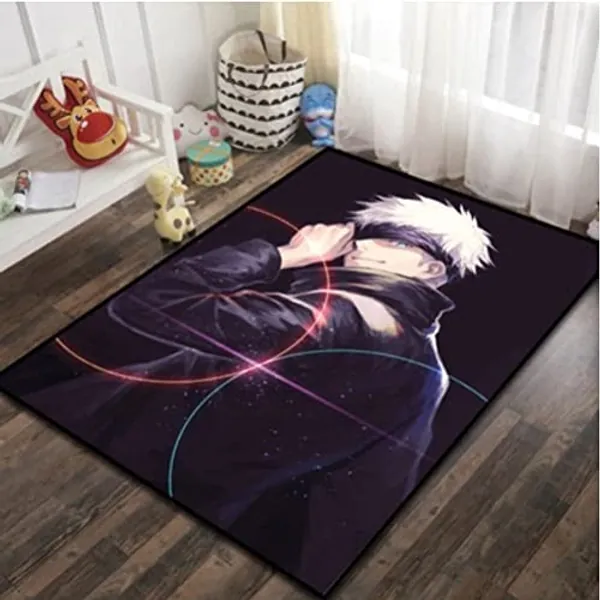 LHGBGBLN Teppich - Jujutsu Kaisen Anime Teppich - Warlock War Creative Teppiche - Kurzflorige Bodenmatte für Wohnkultur 160x230cm