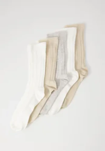 5 PACK - Chaussettes - white/off white/lgm/