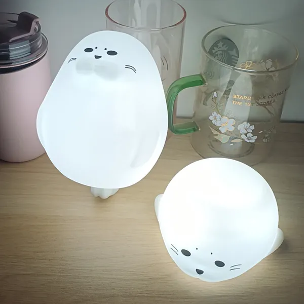 Cute Seal LED Light Kawaii Animal Bedroom Lamp Seals Lover Gifts
