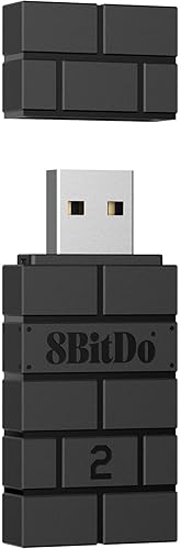 8Bitdo Wireless USB Adapter 2 for Switch, Switch OLED, Windows PC, Mac and Raspberry Pi, for PS5, PS4, Switch Pro Controller and More (Nintendo Switch//) - Single