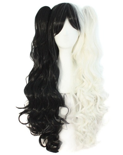 Multi-Color Pigtail Wigs - Black / White
