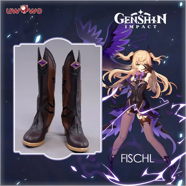 Uwowo Game Genshin Impact Cosplay Fischl Prinzessin der Verurteilung Cosplay Shoes | 38