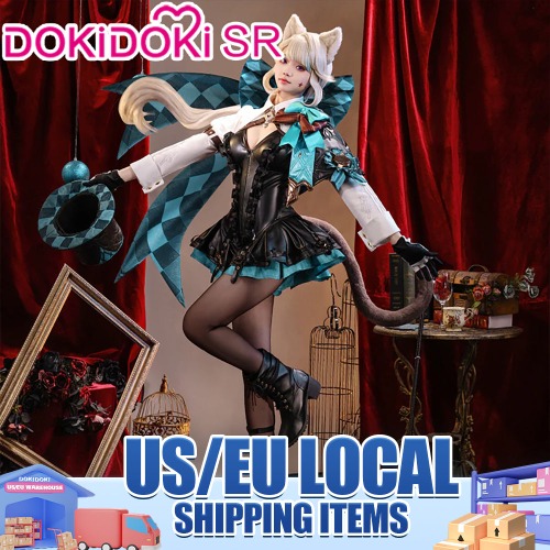 【US LOCAL SHIPPING】DokiDoki-SR Game Genshin Impact Cosplay Lynette Costume Fontaine | Costume With Hat-XL