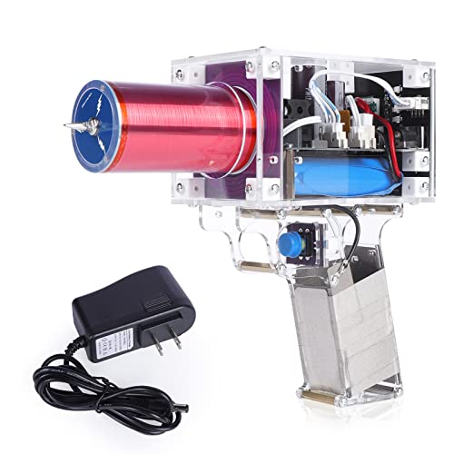 Handheld Tesla Coil Gun, Electronics Trigger Charge Mode for Tesla Coil Handheld Portable Mini Arc Generator for Tesla Coil Artificial Lightning DIY - Type-Charge