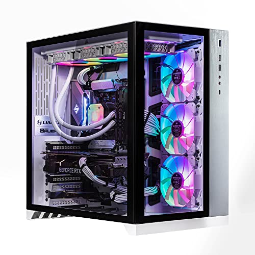 Velztorm Lux CTO Gaming Desktop PC Liquid-Cooled (AMD Ryzen 9-5950X 16-Core, 64GB, 2TB PCIe SSD, GeForce RTX 3080 Ti 12GB, AC WiFi, 360mm AIO, RGB Fans, 1000W PSU, Win10P)